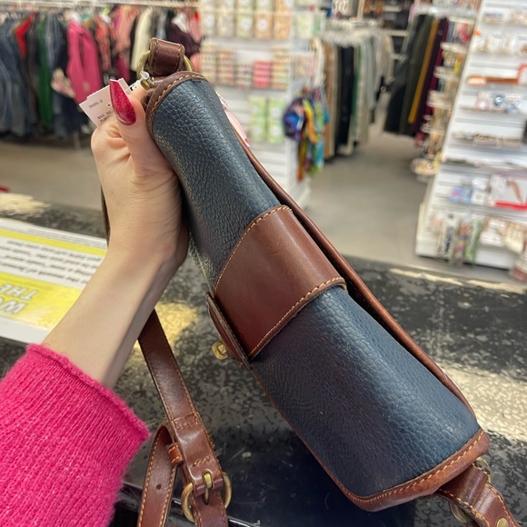 Coach Blue and Brown Leather Crossbody Bag - Picture 4 of 8